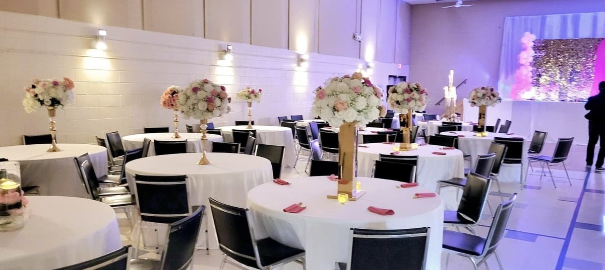 The founder of Royal Luxee Decor styling a luxury event in Calgary